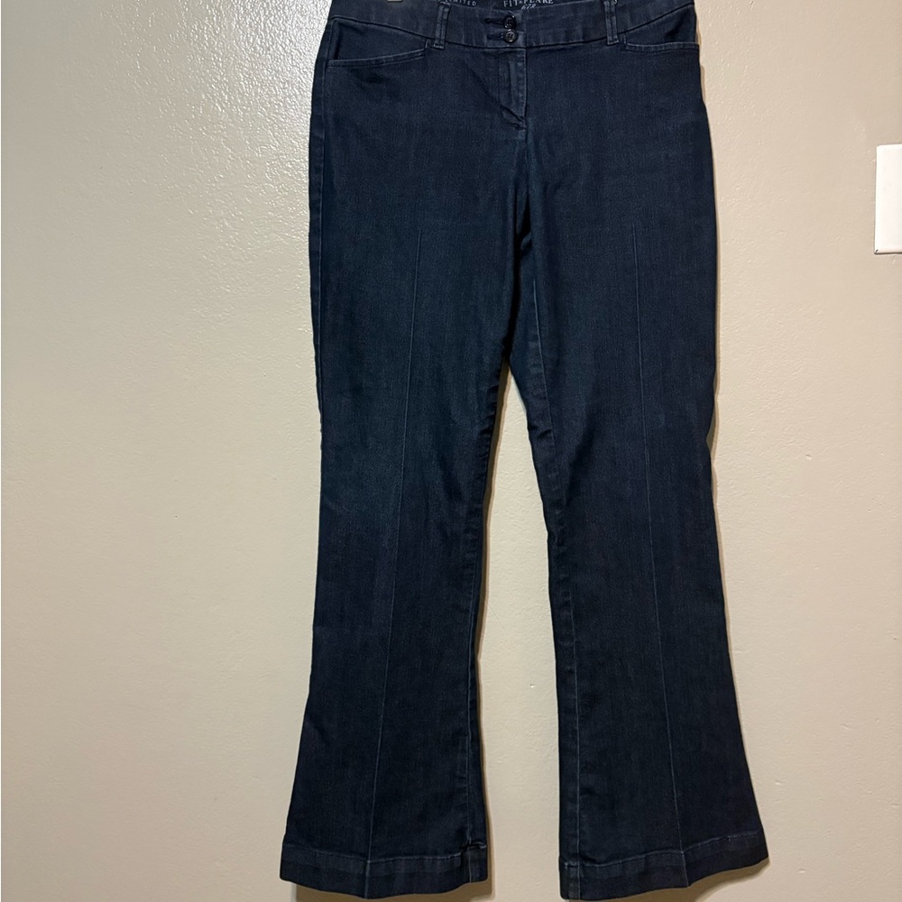 The Limited Fit & Flare Jeans - Dark Blue Size 6R. Y2K